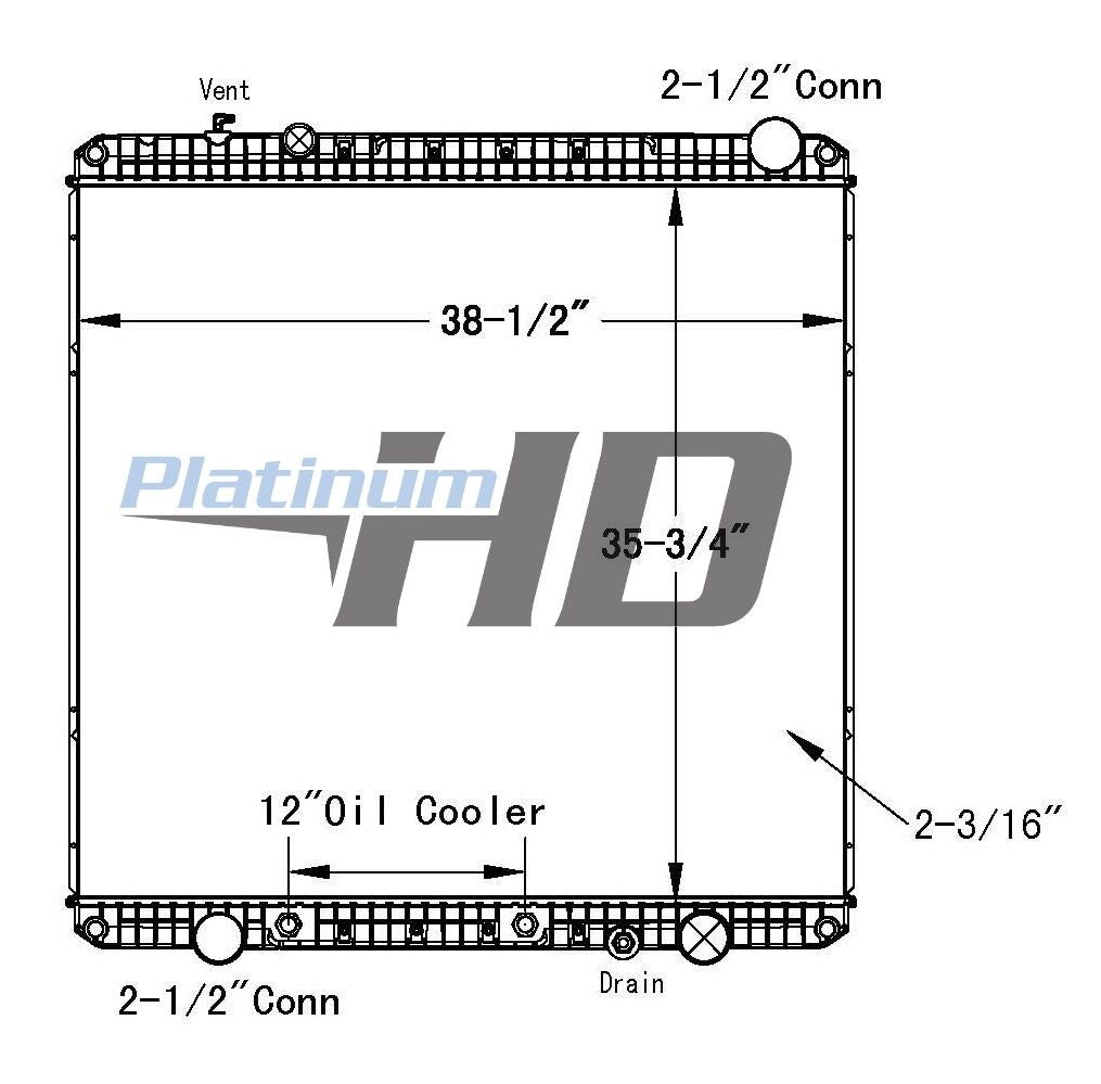 Freightliner Cascadia DD15/DD13 Engine Radiator (13-19)