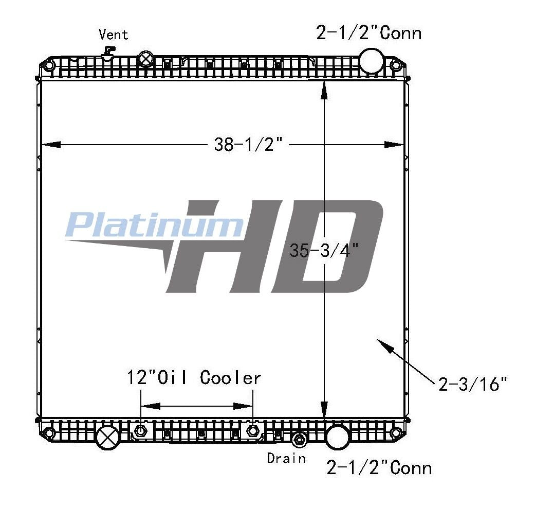Freightliner Cascadia With Cummins Engine Radiator (12-15)
