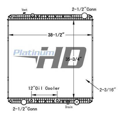 Freightliner Cascadia DD15/DD13 Engine Radiator (13-19)