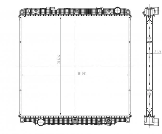 Freightliner Cascadia Radiator Original OEM (20-26)